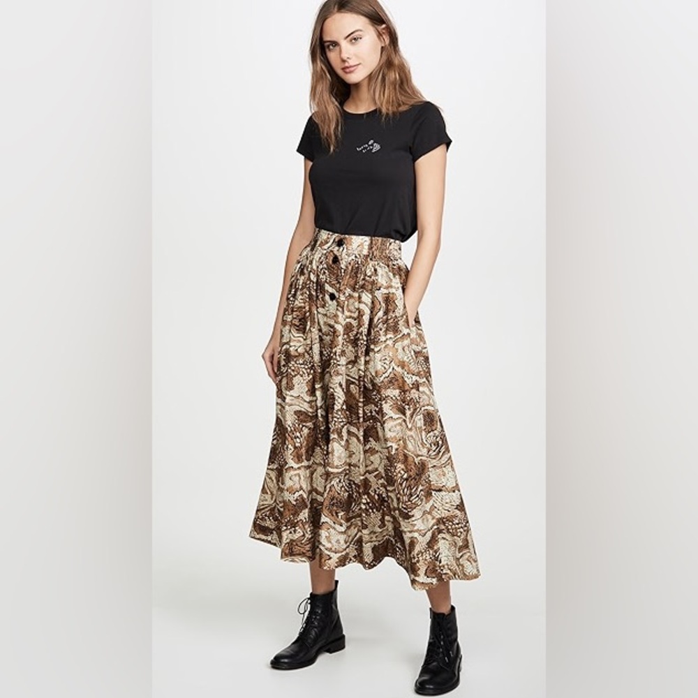 GANNI

Graphic Print Skirt - Tiger